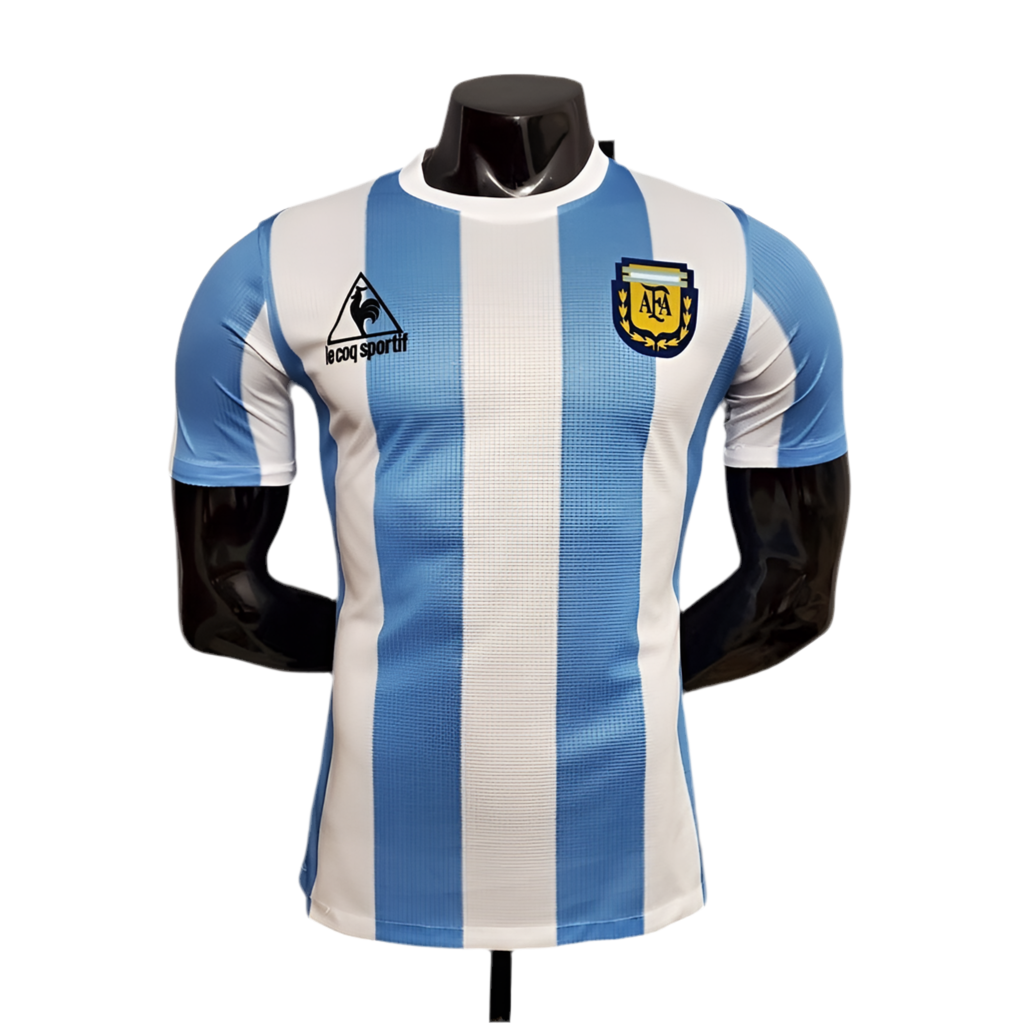 Camisa Argentina Retrô 1986 - Azul e Branca