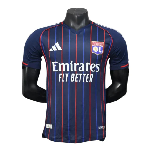 Camisa Lyon II 25/26 - Jogador Adidas Masculina - Azul e vermelha