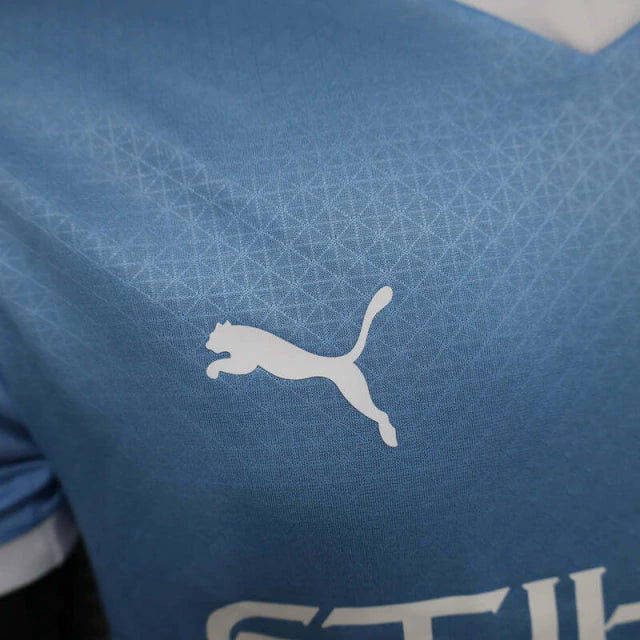 Camisa Manchester City I 25/26 - Jogador Puma Masculina - Azul com detalhes em branco