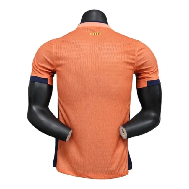 Camisa Barcelona III 25/26 - Jogador Nike Masculina - Laranja com detalhes em azul